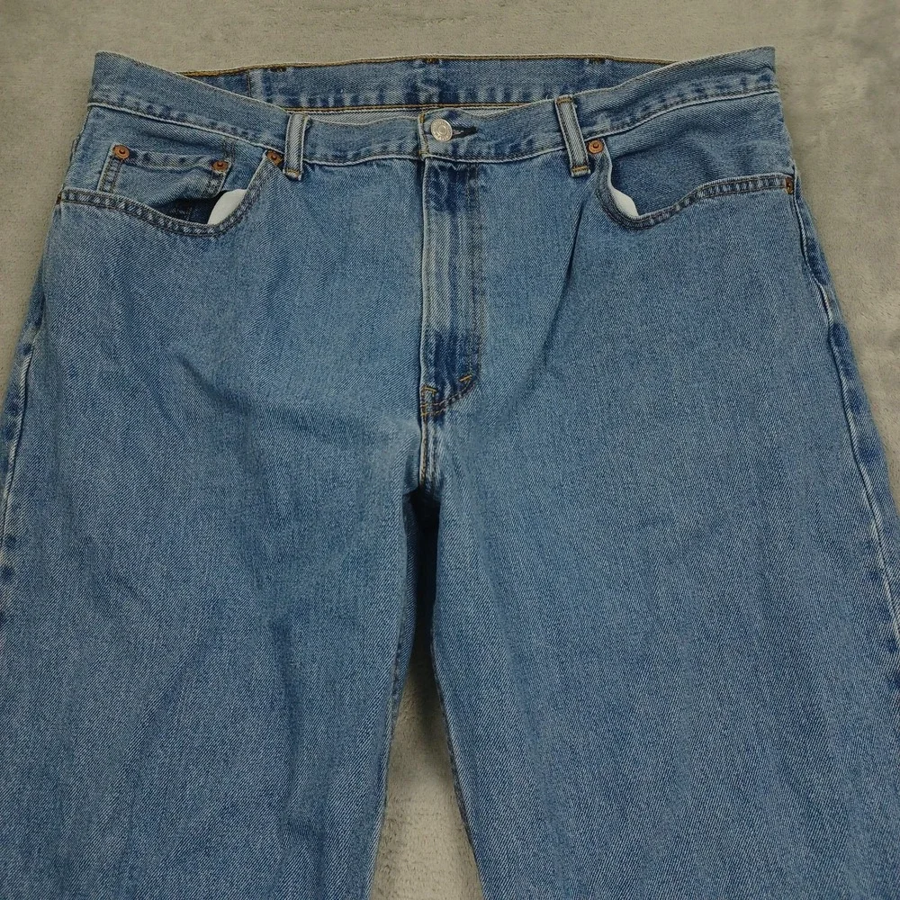 Levis 550 Jeans Mens 40x30 Blue Denim‎ Distressed Relaxed Fit Pockets Modern